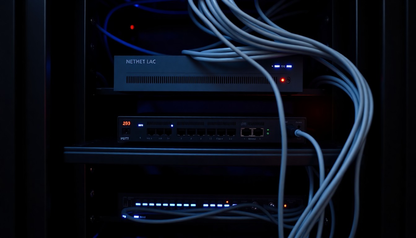 Home lab router and modem setup for transparent proxy routing.